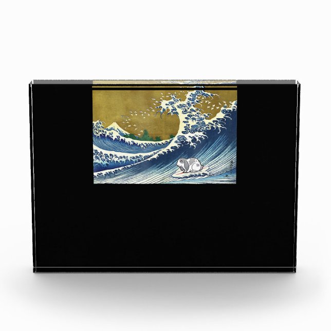 Lop Rabbit Is Surfing | Cute Bunny Rabbit Lover Photo Block (Front)