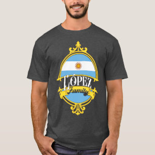 Lopez Family Argentina Flag T-Shirt
