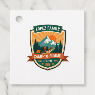 Lopez Family Camp-To-Summit Crew Vintage Hiking Ca Favour Tags