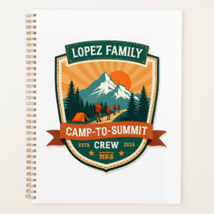 Lopez Family Camp-To-Summit Crew Vintage Hiking Ca Planner