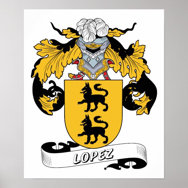 Lopez Family Crest Poster (Front)
