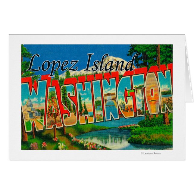 Lopez Island, Washington - Large Letter Scenes (Front Horizontal)
