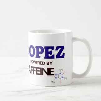 Lopez powered by caffeine coffee mug