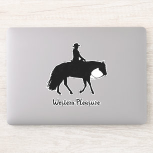 Loping Black Western Pleasure Horse Silhouette