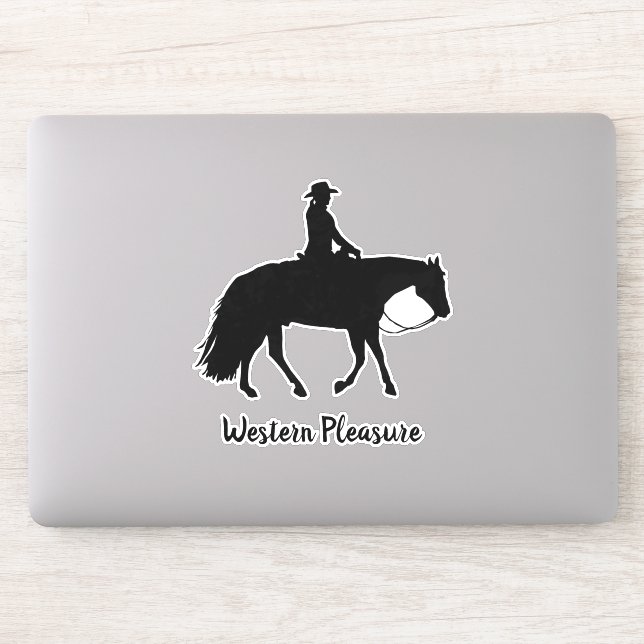 Loping Black Western Pleasure Horse Silhouette (Computer)