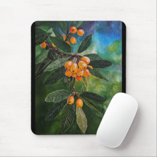 Loquats in April Spring Painting by Alfred Fox Mouse Mat