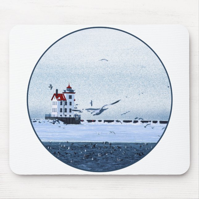 Lorain Lighthouse Mouse Mat (Front)