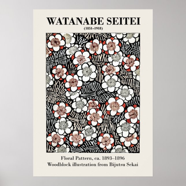 loral Pattern by Watanabe Seitei Poster (Front)