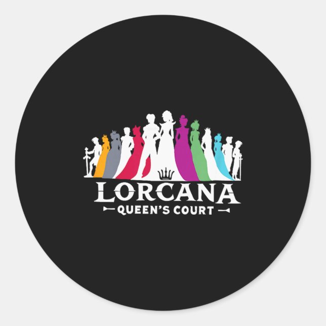 Lorcana Queen's Court  Classic Round Sticker (Front)