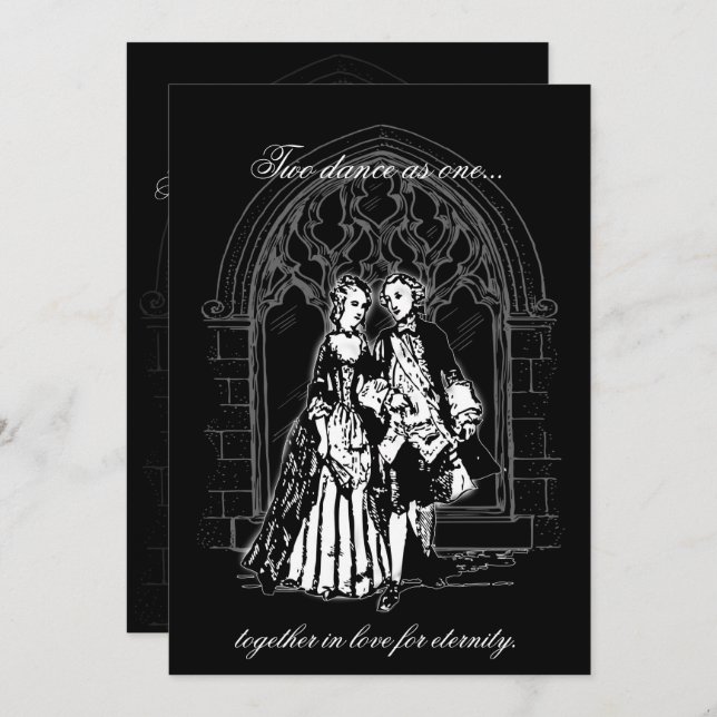 Lord and Lady Gothic Wedding Invitations (Front/Back)