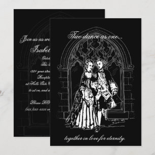 Lord and Lady Gothic Wedding Invitations