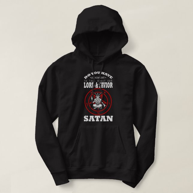 Lord And Saviour Satan Blackcraft Cult Witchcraft  Hoodie (Design Front)