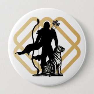 Lord Ayyappan 10 Cm Round Badge