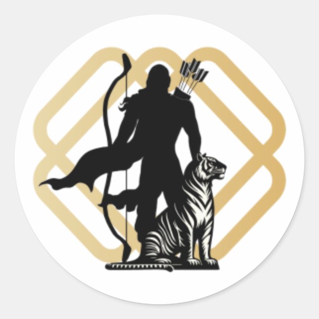  Lord Ayyappan Classic Round Sticker (Front)