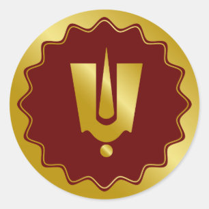 Lord Balaji Tilak Golden Classic Round Sticker
