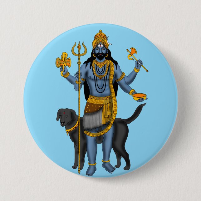 Lord Bhairava Button (Front)