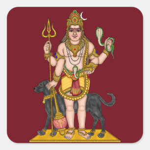 Lord Bhairava Glossy Waterproof Sticker