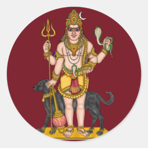 Lord Bhairava Glossy Waterproof Sticker