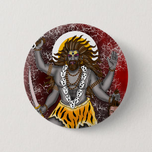 Lord Bhairava Tote Bag 6 Cm Round Badge