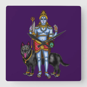 Lord Bhairava Wall Clock