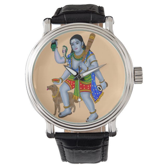 Lord Bhairava Wall Clock Watch (Front)