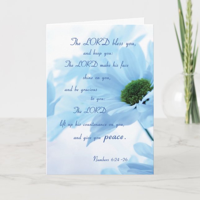Lord Bless and Keep You, Religious Thinking of You Card (Front)