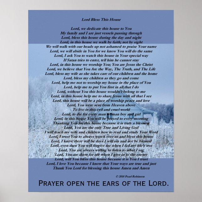 Lord bless this house 16X20 poster (Front)