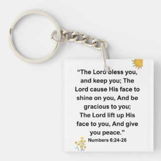 Lord Blessing Keep You Numbers Key Ring
