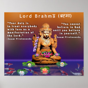 Lord Brahmā (ब्रह्मा) - Creator of  Poster