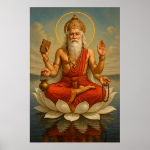 Lord Brahma   The Creator of the Universe Poster