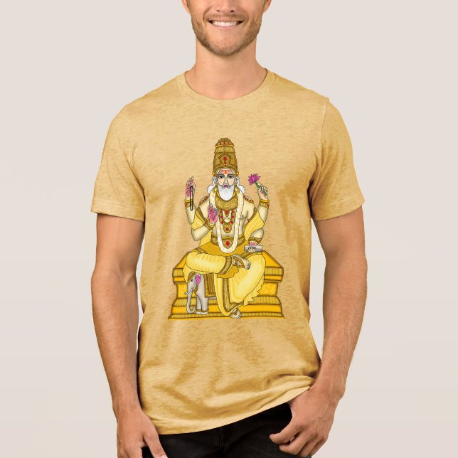 Lord Brihaspati Dev T-Shirt Tri-Blend Shirt (Front)