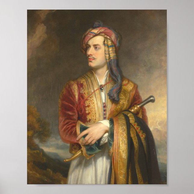 Lord Byron In Albanian Dress During The Greek War Poster (Front)