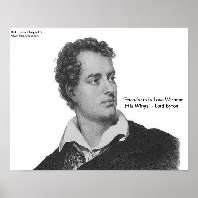Lord Byron "Love W/O Wings" Quote Poster (Front)