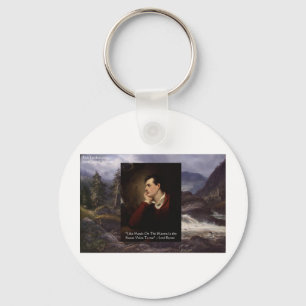 Lord Byron "Sweet Voice" Love Quote Gifts Tees Etc Key Ring