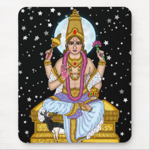 Lord Chandra Divine Moon God Mouse Pad