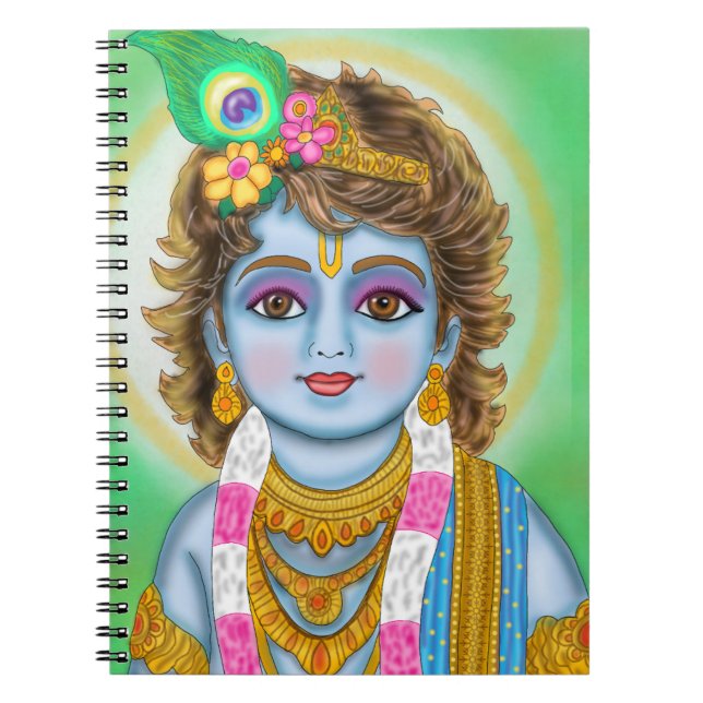 Lord Child Krishna Notebook (Front)