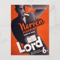 Lord Cigarettes German Vintage Poster Restored
