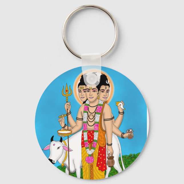 Lord Dattatreya Keychain (Front)