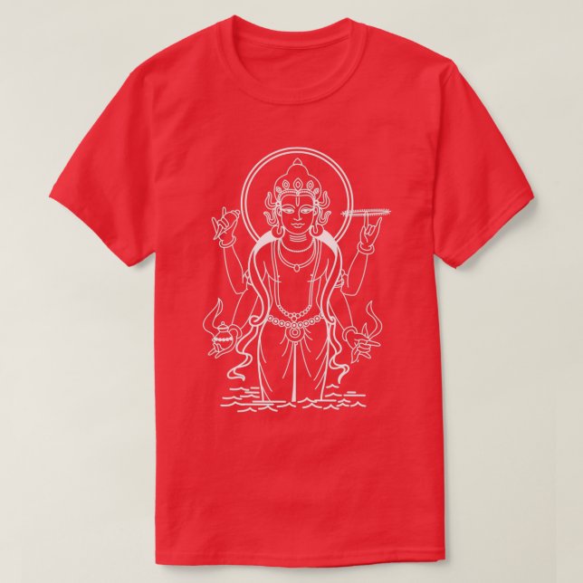 Lord Dhanvantari white T-Shirt (Design Front)