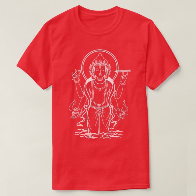 Lord Dhanvantari with closed eyes T-Shirt (Design Front)