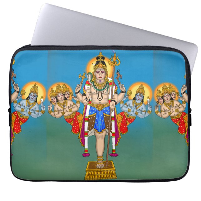 Lord Ekpada Shiva Laptop Cover (Front)