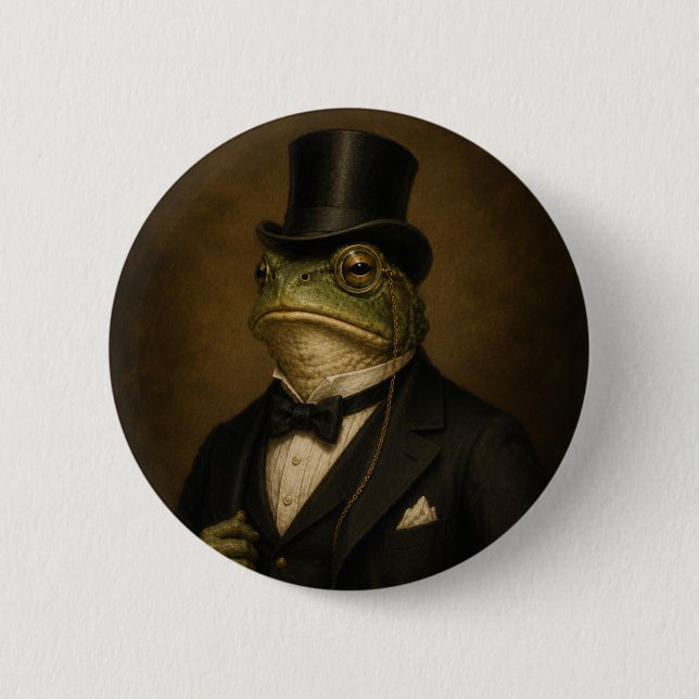 Lord Frog 6 Cm Round Badge (Front)