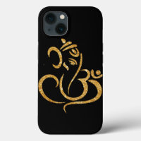Lord Ganesh Hindu God Apple Gold Glitter