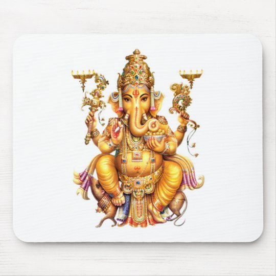 LORD GANESH HINDU GOD MOUSE MAT Zazzle.co.uk