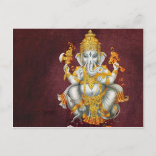 LORD GANESH HINDU GOD POSTCARD