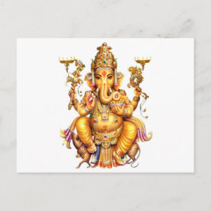 LORD GANESH HINDU GOD POSTCARD