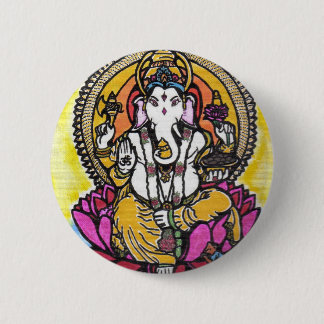 Lord Ganesha 6 Cm Round Badge