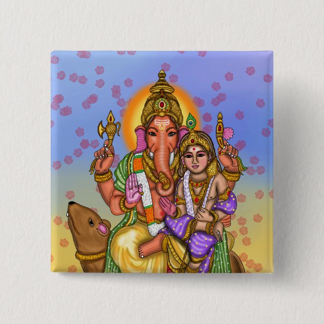 Lord Ganesha Button (Front)