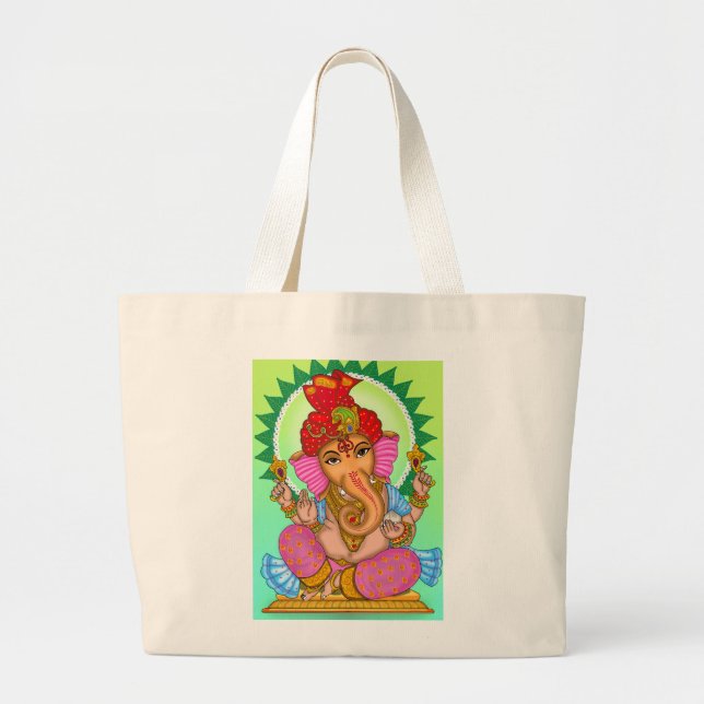 Lord Ganesha Canvas Tote Bag  (Front)