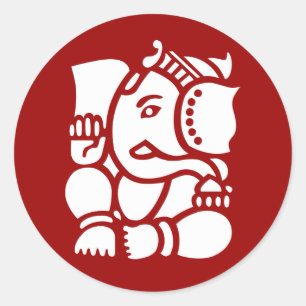 Lord Ganesha Classic Round Sticker